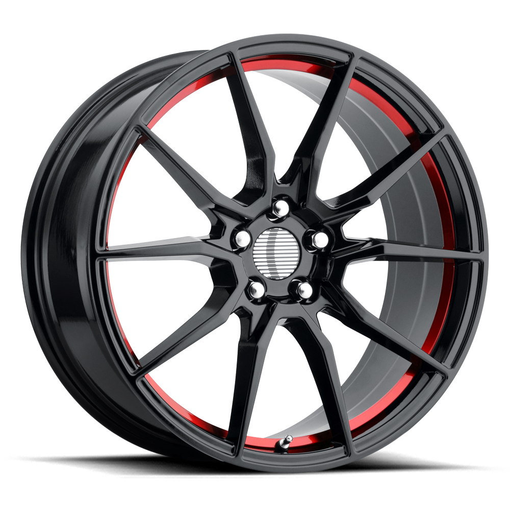 PR Gloss Black Red-Machined