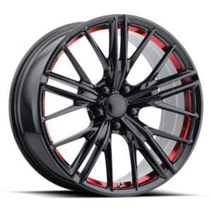PR194 Gloss Black Red-Machined