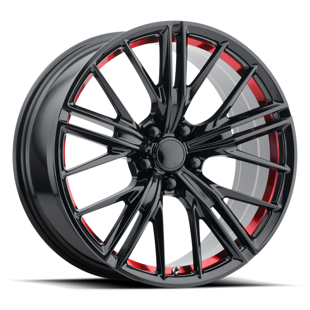 PR194 Gloss Black Red-Machined