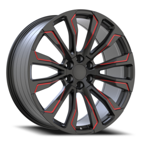 Black Red-Milled Wheels