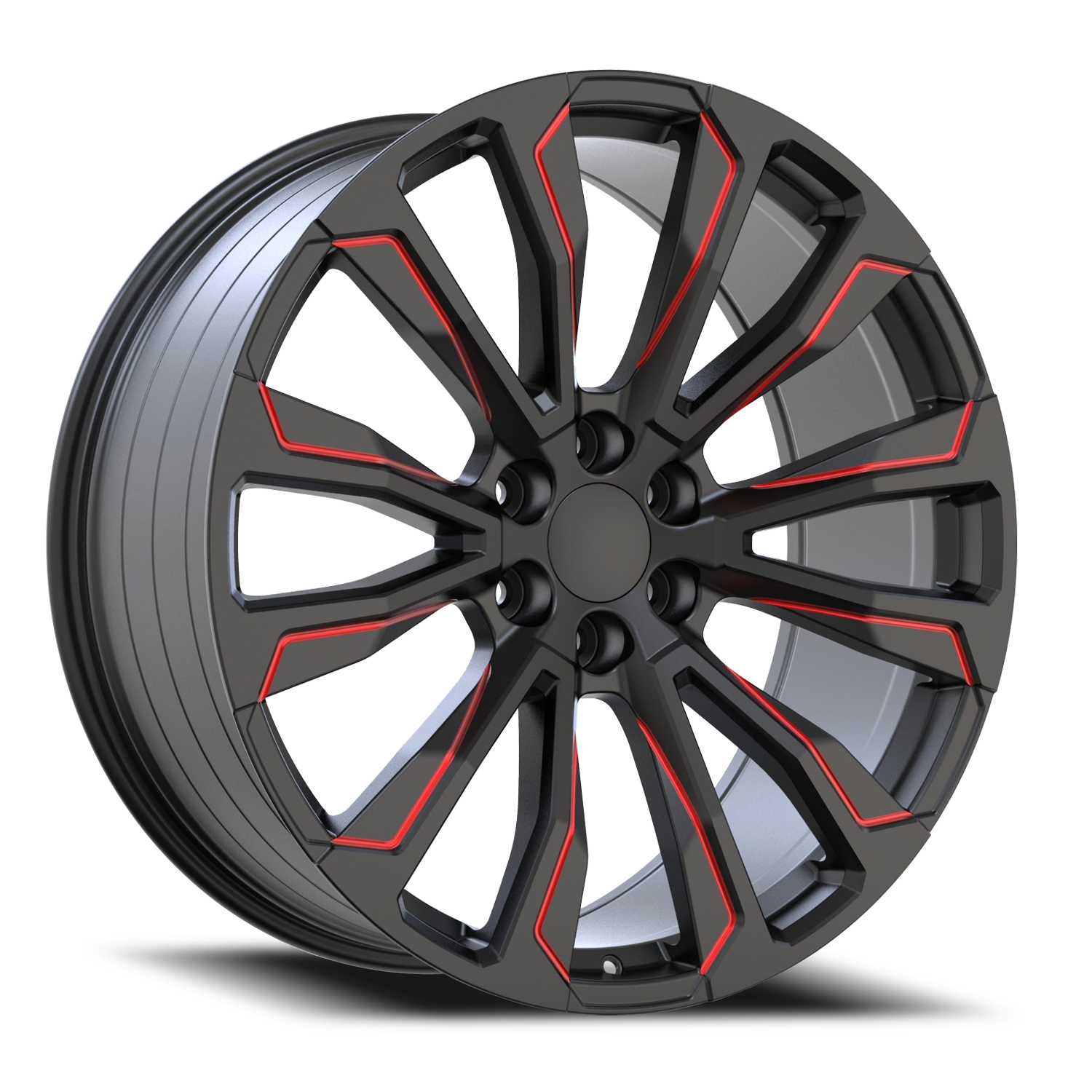 Black Red-Milled Wheels